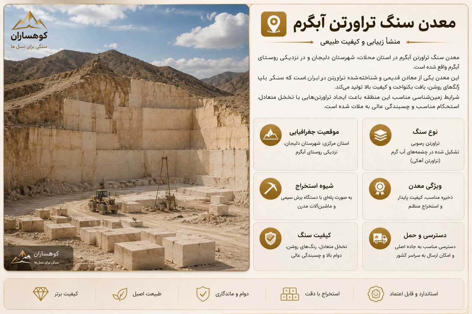 معدن سنگ تراورتن آبگرم